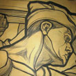 Duilio Cambellotti, cartone preparatorio per vetrate (Cappella di S. Barbara, Museo del Genio, Roma), 1940